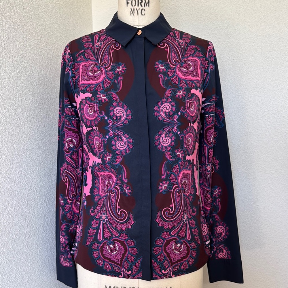 Ted Baker Paisley Long Sleeve Blouse